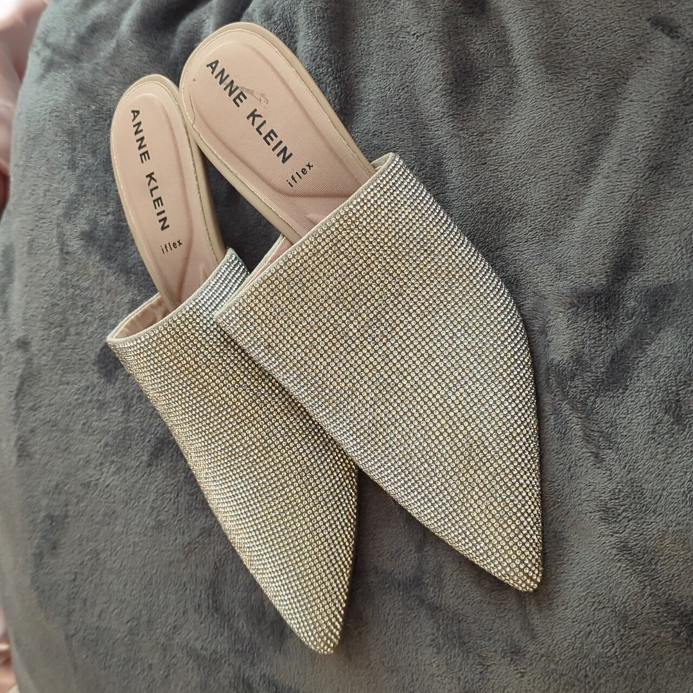 Anne Klein Slip On Bedazzled Heels